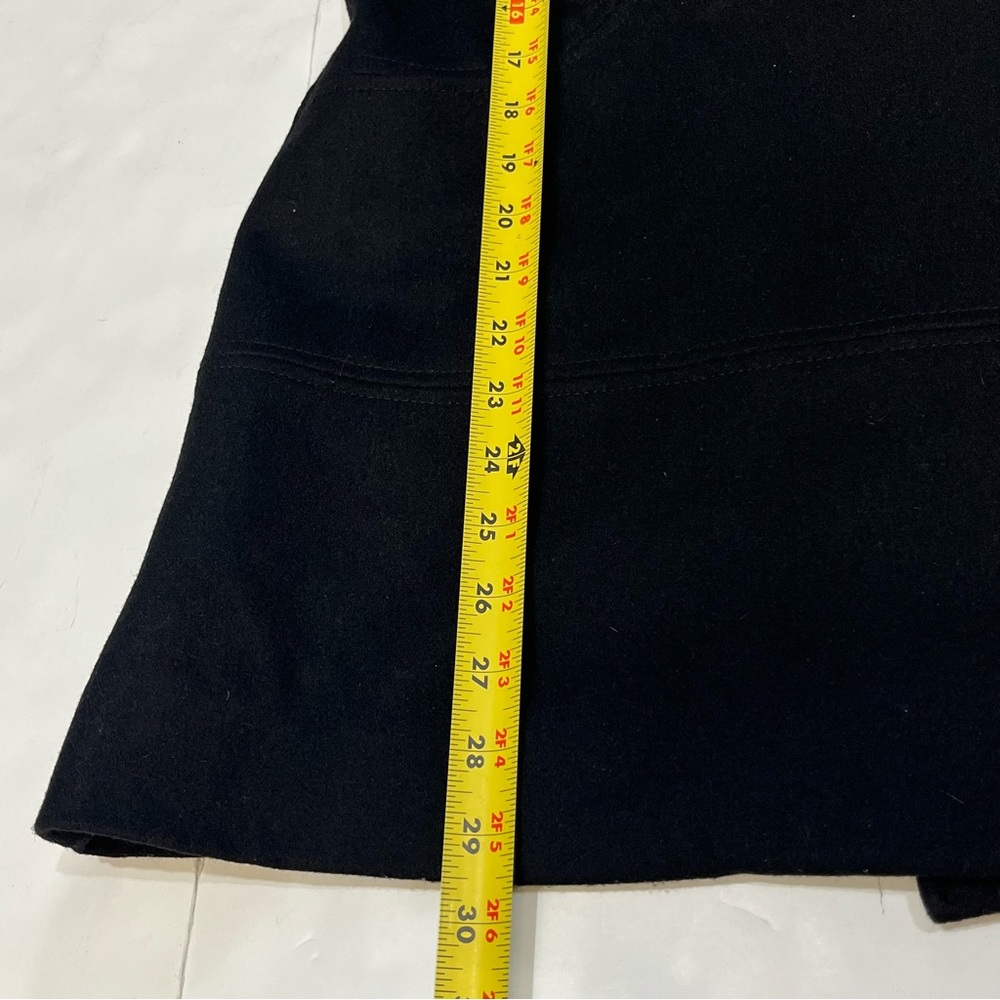 Apt 9 Recycled Wool Blend Black Pea Coat Button Snap Closure Women Size Medium - Picture 16 of 16